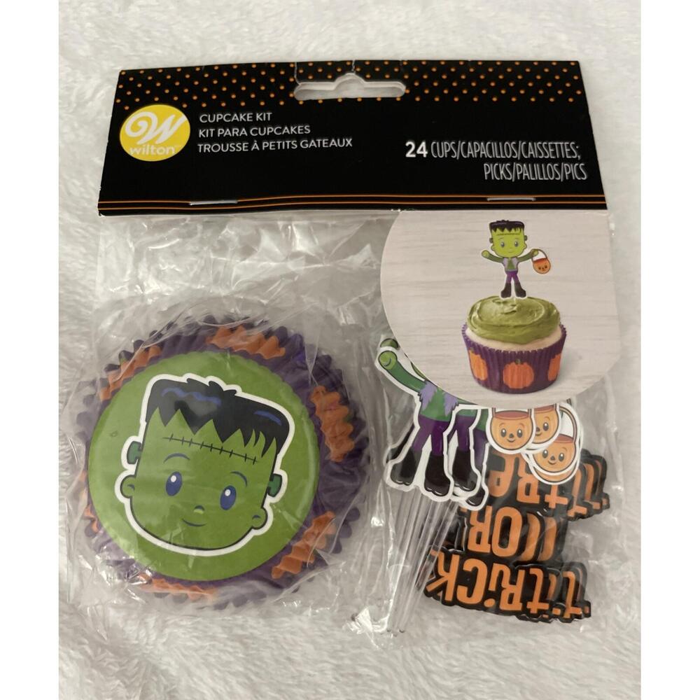 Wilton Cupcake Halloween Pumpkin Frankenstein Monster Baking Kit